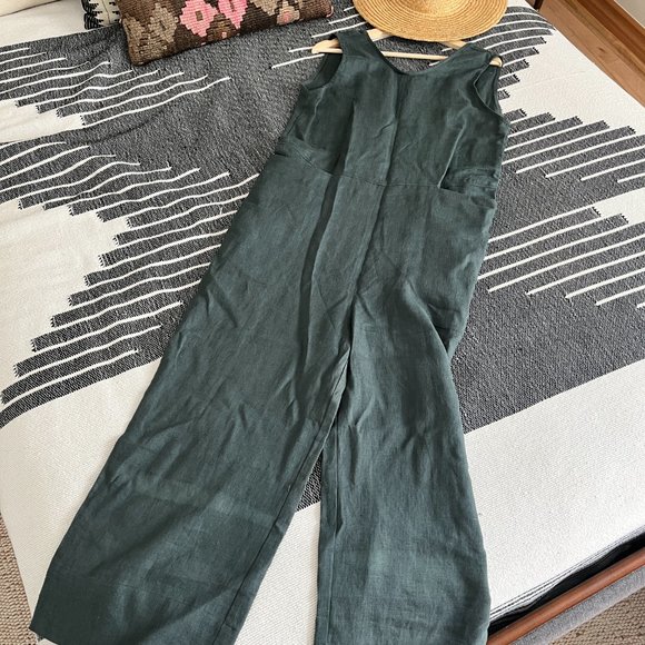Back Beat Co. Brooklyn Reversible Linen Jumpsuit NWT Size Small - Picture 8 of 10